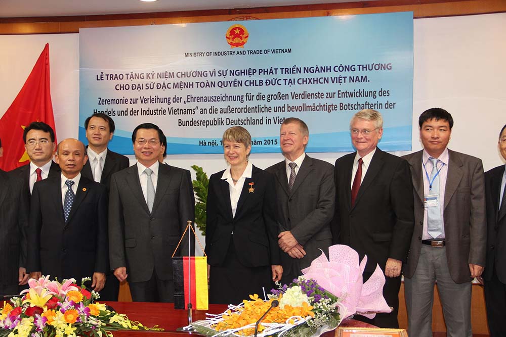 AWARD CEREMONIES TO HONOR GERMAN AMBASSADOR TO VIETNAM JUTTA FRASCH