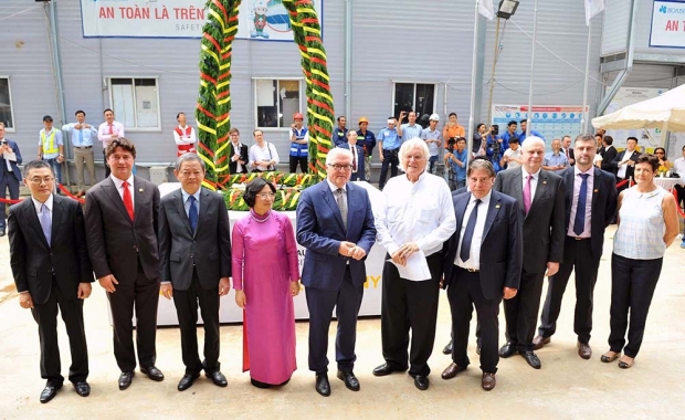 Deutsches Haus Ho Chi Minh City is celebrating its official topping out ceremony in the presence of the Federal Minister of Foreign Affairs Dr. Frank-Walter Steinmeier
